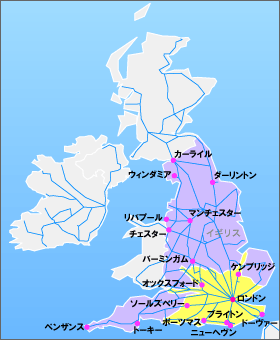 ブリットイングランドパスの地図