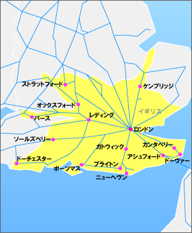 ブリットレイル・ロンドンプラスパスの地図