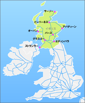 ブリット・スコットランドパスの地図