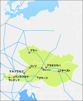 ヨーロピアンイーストパスの地図