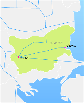ユーレイル ブルガリアパスの地図